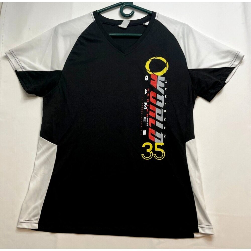 Huntsman World Senior Games Olympics Utah shirt womens large short sleeve black